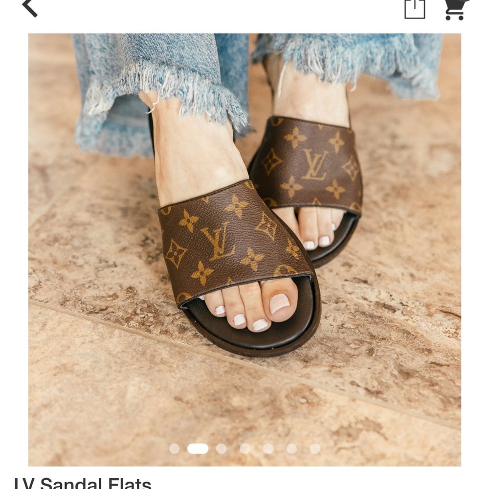 Louis Vuitton Women's Brown Sandal Flats